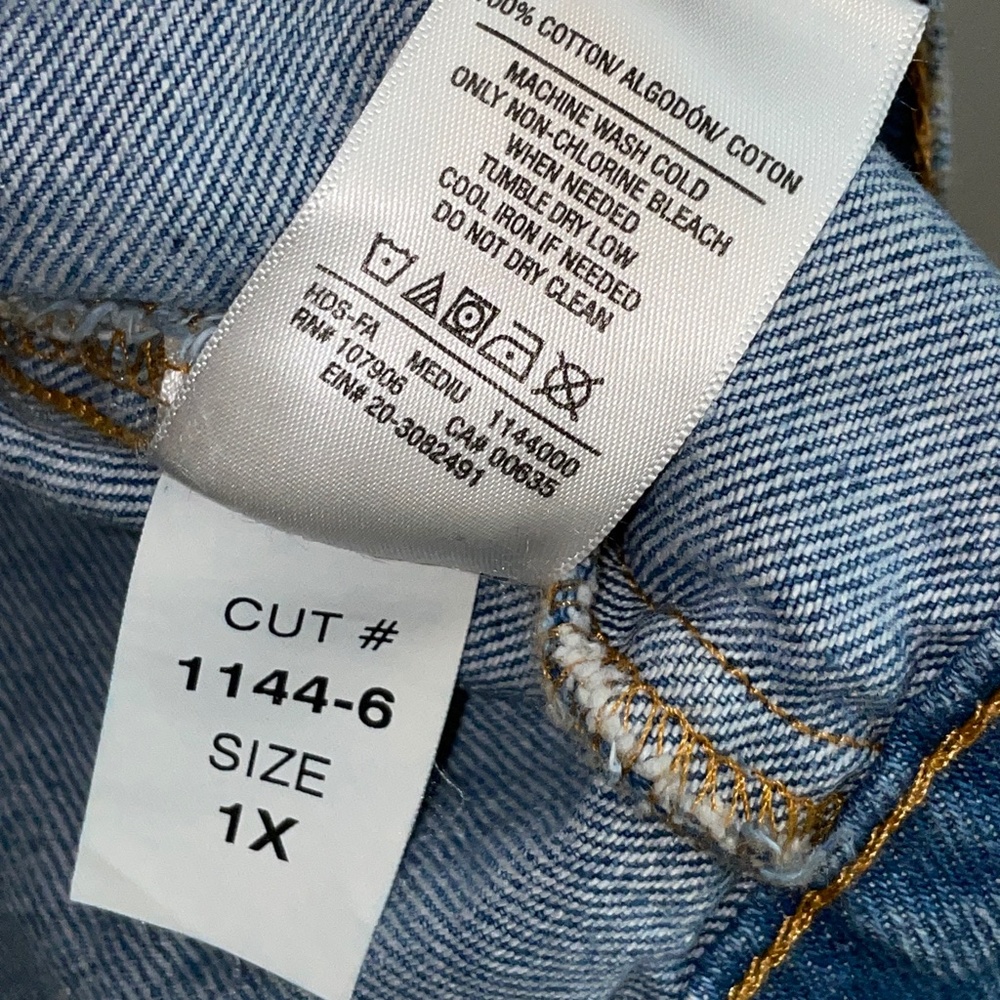 NWT Hudson Classic Fitted Trucker Denim Jean Jacket Size 1X - Picture 8 of 9